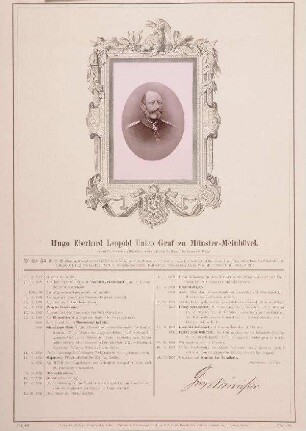 Bildnis von Hugo Graf von Münster-Meinhövel (1812-1880)