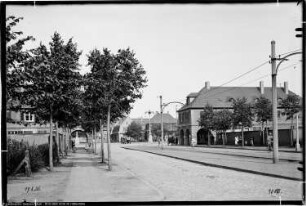 Rössen, Siedlung, Pfalzstraße, Ecke Pfalzplatz