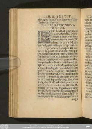 De Donationibus. Titulus. VII.
