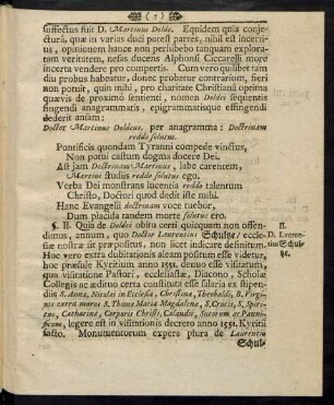II. D. Laurentius Schultze.