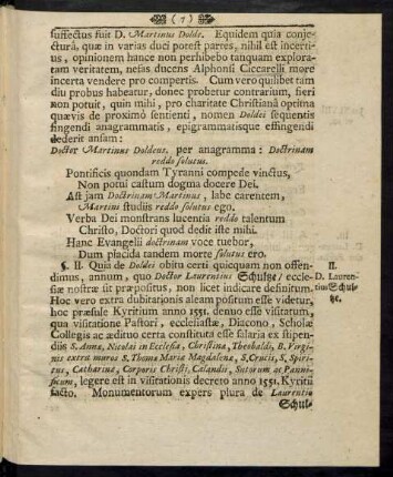 II. D. Laurentius Schultze.