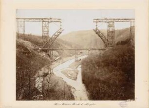 Kaiser-Wilhelm-Brücke, Müngsten: Ansicht vor dem Schließen des Hauptbogens