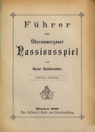 Führer zum Oberammergauer Passionsspiel