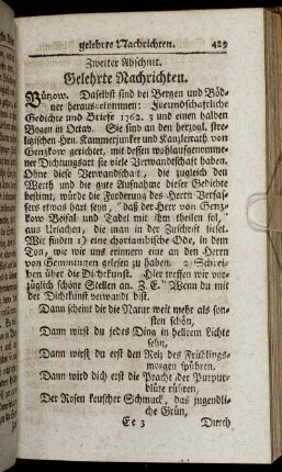 Zweiter Abschnit. Gelehrte Nachrichten.