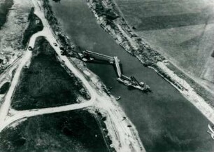 Baggerarbeiten an der Staustufe Knetzgau, 1959-1960