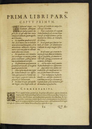 Prima Libri Pars.