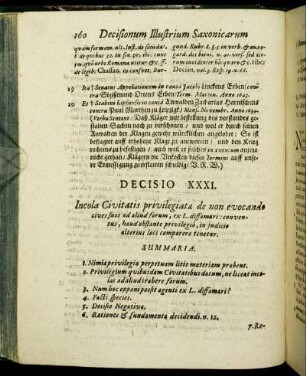 Decisio XXXI. - Decisio XXXV.