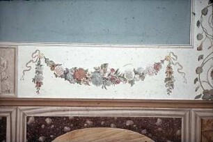 Gliederung mit floralen Motiven und antiken Vasen