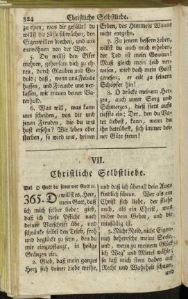 VII. Christliche Selbstliebe. - VIII. Selbsterkenntniß und Demuth.