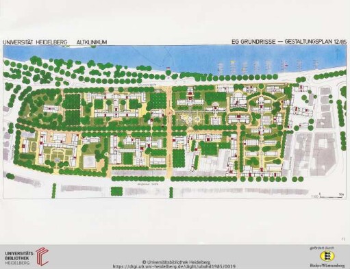 Altklinikum EG Grundrisse - Gestaltungsplan 12/85 (Plan)