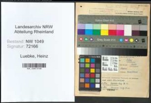 Entnazifizierung Heinz Luebke , geb. 19.08.1920 (Polizeibeamter)