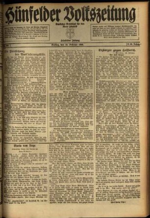 Ausgabe vom Freitag, den 13. Februar 1920.