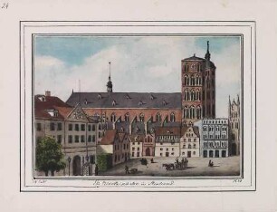 'Die Nikolaikirche in Stralsund' Aquarell