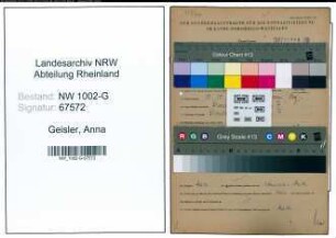 Entnazifizierung Anna Geisler, geb. 10.10.1916 (Geschaeftsfrau)