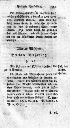 Vierter Abschnitt. Gelehrte Verfassung