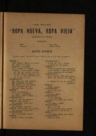 Ropa nueva, ropa vieja : dialógo en verso