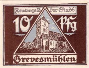 Notgeld der Stadt Grevesmühlen in Mecklenburg