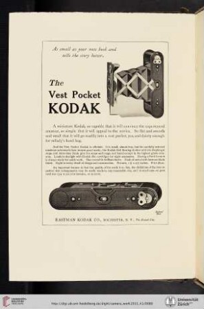 Eastman Kodak Co. [Vest Pocket Kodak Camera]