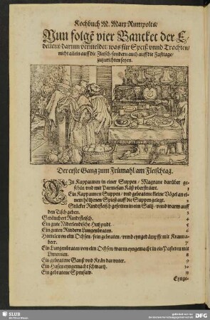 Nun folge vier Bancket der Edelleut