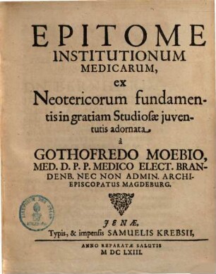 Epitome institutionum medicarum