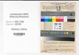Entnazifizierung Wilma Heimann , geb. 17.01.1907 ()