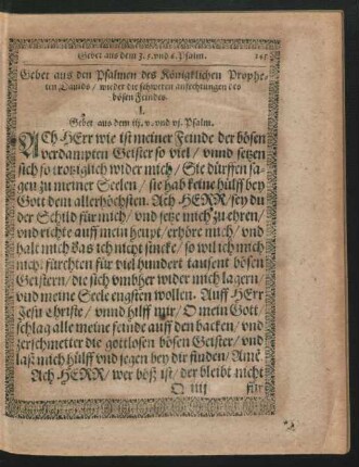 Gebet aus den Psalmen des Königlichen Propheten Davids