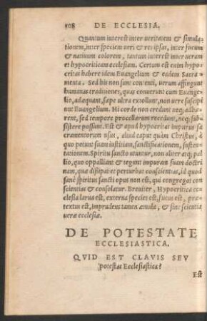 De Potestate Ecclesiastica.