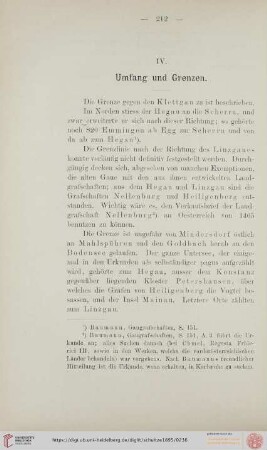 IV. Umfang und Grenzen