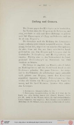 IV. Umfang und Grenzen