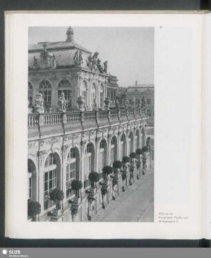 Blick auf den Französichen Pavillon und die Bogengalerie L