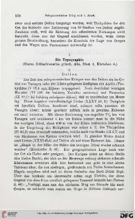 I: Die Topographie. (Hierzu Schlachtenatlas griech. Abt. Blatt 3, Kärtchen 4)