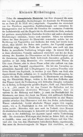 Kleinere Mittheilungen