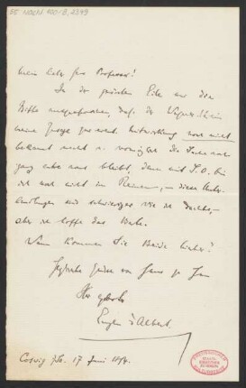 Brief an Karl Klindworth : 17.06.1894