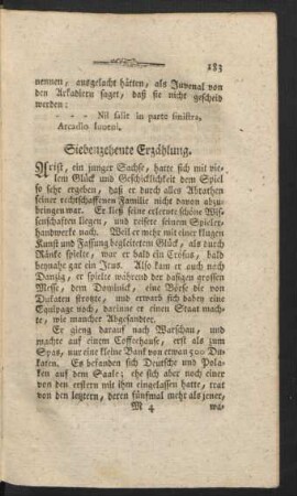 Siebenzehente Erzählung.