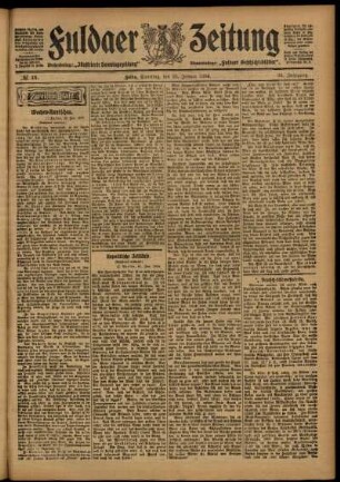 Zweite Ausgabe vom Samstag, den 23. Januar 1904.