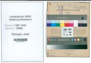 Entnazifizierung Josef Weingart , geb. 03.04.1890 (Lademeister)