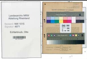 Entnazifizierung Otto Echterbruck , geb. 18.11.1908 (Fleischerei)