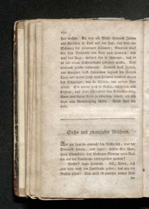 Sechs und zwanzigster Abschnitt.