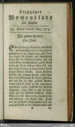 93. Stück den 26. Aug. 1773