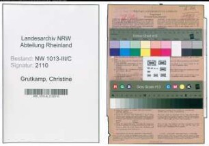 Entnazifizierung Christine Grutkamp , geb. 24.12.1889 (Geschaeftsinhaberin)