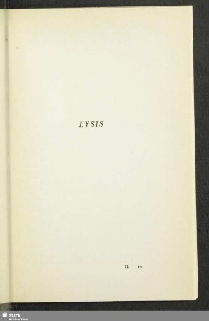 Lysis