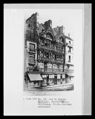 Saint-Lô: Fachwerkhaus in der Rue du Poids-National
