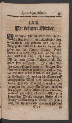 LXIII. Der bekehrte Mörder