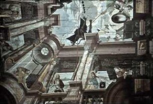 Heilige Dreifaltigkeit, Teufelssturz, Propheten und Heilige in Scheinarchitektur