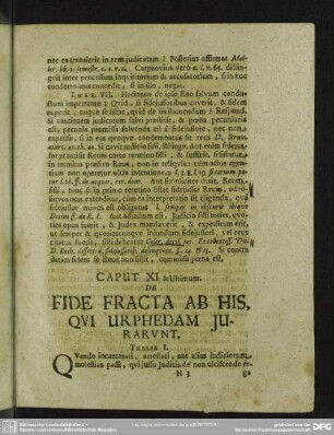 Caput XI & Ultimum. De Fide Fracta Ab His, Qui Urphedam Jurarunt