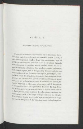 Capítulo I - Mi nombramiento diplomático