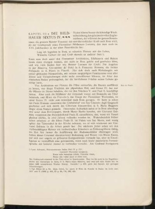 Kapitel III. die Bildhauer Sixtus IV.