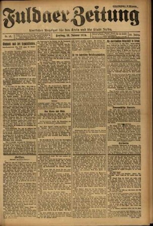 Ausgabe vom Freitag, den 18. Januar 1924.