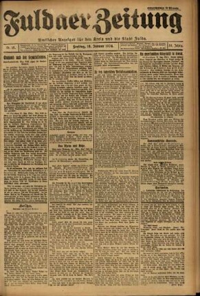 Ausgabe vom Freitag, den 18. Januar 1924.