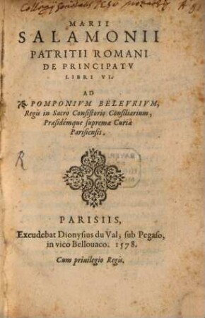 De principatu libri VI.